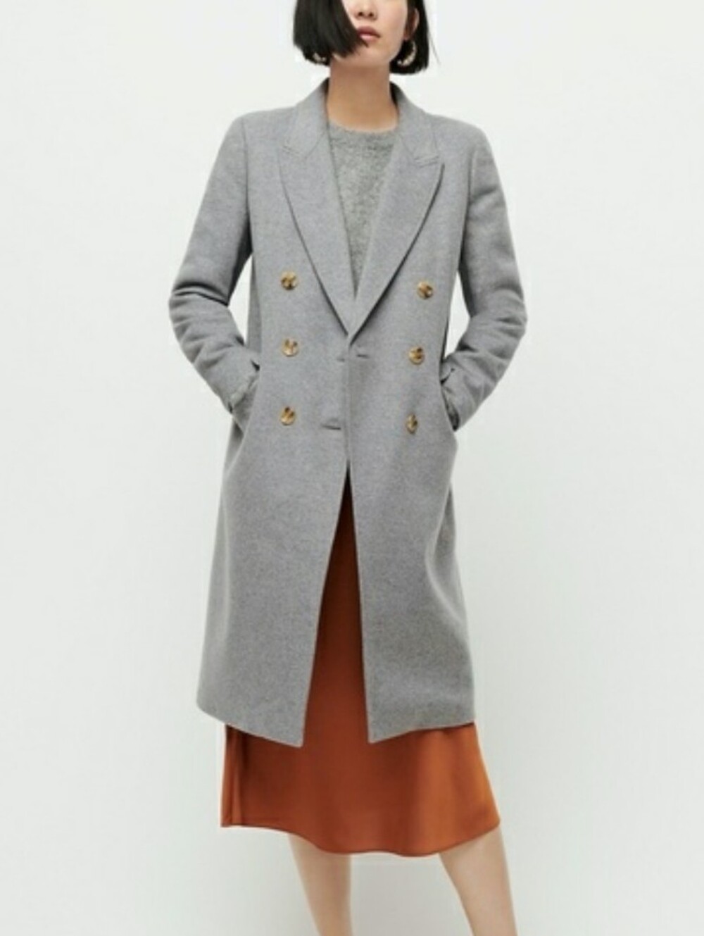 J. Crew Double Breasted Topcoat In Wool Cashmere
